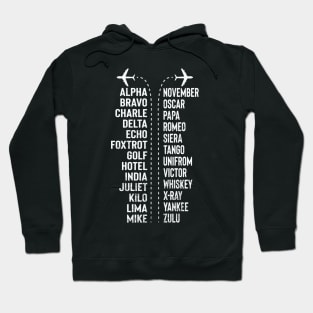 Phonetic Alphabet Pilot Funny Aviation Lover Hoodie